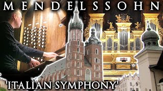 MENDELSSOHN  ITALIAN SYMPHONY No 4 Op 90  ORGAN SOLO  JONATHAN SCOTT  KRAKÓW POLAND [upl. by Nicoli906]