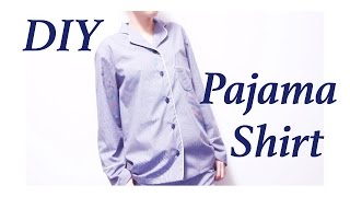 DIY Pajama Shirt  Pajama Top ✂️ パジャマシャツの作り方  Sewing Tutorialㅣmadebyaya [upl. by Eirrej]