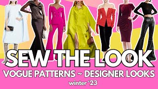 VOGUE SEWING PATTERNS  SEW Designer Looks  Winter 2023 ❤️ sewingpatterns [upl. by Dickman547]