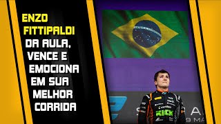 HISTÓRICO ENZO FITTIPALDI FAZ SUA MELHOR CORRIDA NA F2 E ULTRAPASSA 1º E 2º POR FORA PARA VENCER [upl. by Meri]