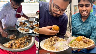 Eating Street Biryani  Samar Dar Mutton Biryani  Indian Street Biryani [upl. by Laefar]