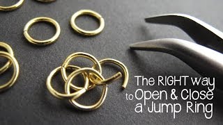 How to Open and Close a Jump Ring the Right Way  Jewelry Tutorial HQ [upl. by Eniamzaj297]