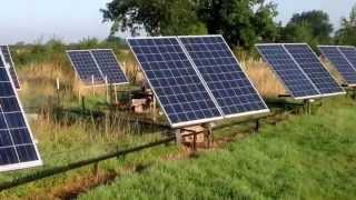 Solar Tracker4kw array homemade with cheap components [upl. by Nwahsirhc]