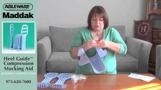 Ableware® Heel Guide Compression Stocking Aid by Maddak Inc  Assembly Instructions [upl. by Schnell]