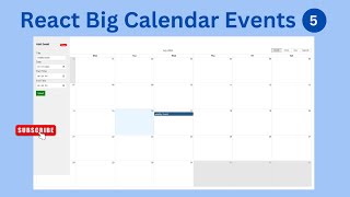 React Big Calendar Crud App  Add Update Delete Event Part 5 [upl. by Alexandra]