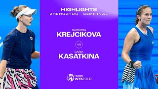 Barbora Krejcikova vs Daria Kasatkina  2023 Zhengzhou Semifinal  WTA Match Highlights [upl. by Simah]