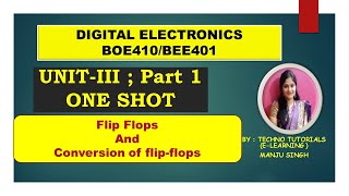 Digital electronics  Unit 3 One shot  BOE410 BEE401 Sequential logic circuit  Part 1 Flip flop [upl. by Sunny]