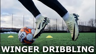 WINGER Dribbling Training  5 Winger Dribbling Drills For Footballers [upl. by Phip473]