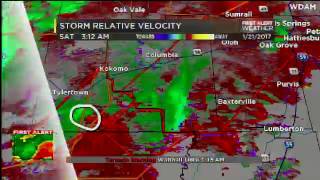 Hattiesburg MS Tornado Coverage  12117 WDAMTV [upl. by Dorcas820]