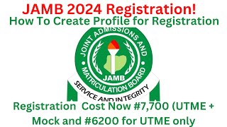 JAMB 2024  How to Create Profile with JAMB for Registration [upl. by Mazman678]