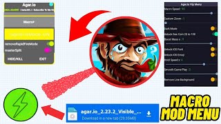 Agario Macro New Full Control Mod Menu with Xelahot Zoom  LagFree iOSAndroid [upl. by Kendricks]