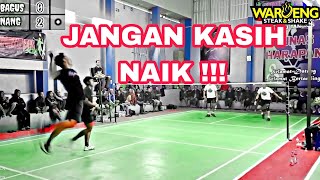 JUAN X ADE BAGUS Nyalakan Tanda Bahaya di Tarung Bebas Badminton  Nice Camera Angle Full Smash [upl. by Buyers902]