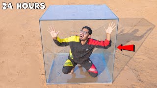 24 Hours in Glass Box Challenge😱  Will I Survive [upl. by Fax]