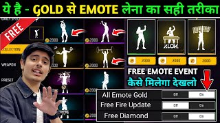 New Trick All Emote In 2000 Gold  How To Get Free Emote In Free Fire  Free Mein Emote Kaise Len [upl. by Devlin17]