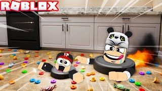 Robot Süpürge Yeme Oyunu   Panda ile Roblox Vacuum Eating Simulator [upl. by Aerised]