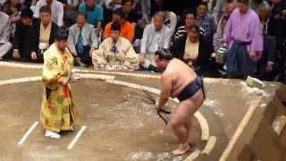 初日、横綱・大関の取組ダイジェスト（平成27年・秋場所初日Day 1 Sumo Aki Basho Sep 2015） [upl. by Isleana]