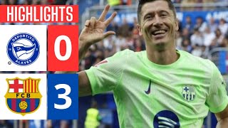 Deportivo Alavés 0  3 FC Barcelona  HIGHLIGHTS  RESUMEN  La liga 202425 J9 [upl. by Burgwell]