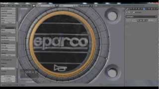 Sparco Steering Wheel Modeling Timelapse  Blender 25 [upl. by Aerdnaid]