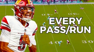 Jayden Daniels Preseason Week 2  Every Pass and Run [upl. by Rogergcam]