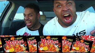 EXTREME SPICY RAMEN NOODLE AND TAKIS EATING CHALLENGE HODGETWINS [upl. by Viguerie183]