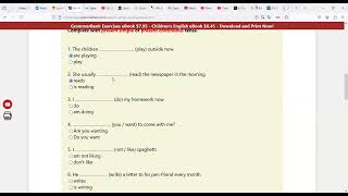 Simple Present Vs Progressive Present Exercises [upl. by Tenay]