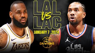 Los Angeles Lakers vs Los Angeles Clippers Full Game Highlights  January 7 2024  FreeDawkins [upl. by Lenahtan]