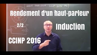 Rendement dun haut parleur  CCP 2016 PC 22 [upl. by Ydnamron990]