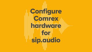 Tutorial Configure Comrex IP Codec for sipaudio [upl. by Azilanna508]