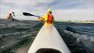 Downwind Surfski Paddling  SSS Race 2 301116 [upl. by Eedia]