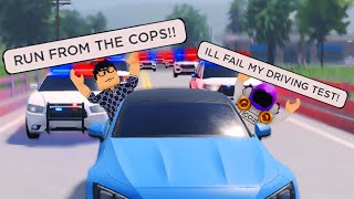 I Started A Police Chase On My Driving Test He Told Me To Do it Roblox [upl. by Benedicto566]