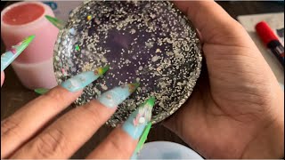 ASMR demolding my resin art lofi [upl. by Ydoj]