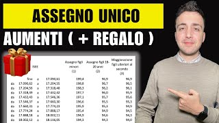 ASSEGNO UNICO AUMENTI ufficiali  TABELLA ISEE e DATE [upl. by Adnahsal]