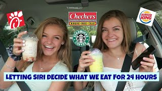 Letting Siri Decide What We Eat for 24 Hours  Jacy and Kacy [upl. by Tavia]