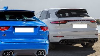 2019 Jaguar FPace SVR vs 2019 Porsche Cayenne Turbo [upl. by Anirbak]