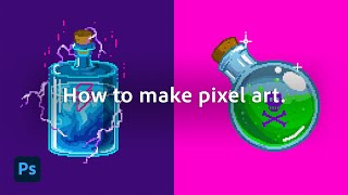 How to Make Pixel Art Tutorial for Beginners  Adobe Photoshop [upl. by Port]