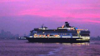 Norwegian Gem and MS Veendam arrive to New York 8212011 [upl. by Ainniz898]