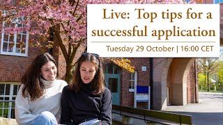 Top tips for a successful application for degree studies at Lund University [upl. by Straub]