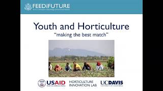 Webinar Engaging youth in horticulture Hort4Dev series [upl. by Dorman311]