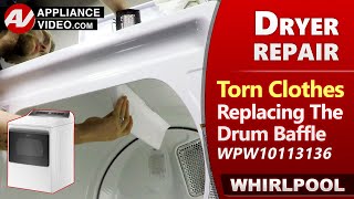 Dryer with clothes ripped torn or is tearing items after cycle  Drum Baffle Repair amp Diagnostic [upl. by Harry669]