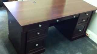 Sauder executive office desk assembly service video in Baltimore by Furniture Assembly Experts LLC [upl. by Gatias]