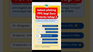 Jadwal piloting PPG bagi Guru Tertentu tahap 2 ppgdaljab ppg2024 beritaterkini ppgguru [upl. by Ecneralc]