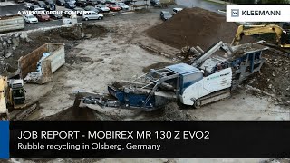 KLEEMANN Job Report  MR 130 Z EVO2 Rubble Recycling [upl. by Banwell]