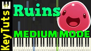 Ruins Slime Rancher  Medium Mode Piano Tutorial Synthesia [upl. by Haida]