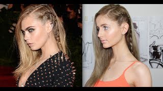 Cara Delevingne Hair Tutorial  How to Braid [upl. by Kcinnay]