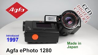 1997 Agfa ePhoto 1280  CCD Digital Camera [upl. by Ahsielat718]