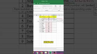 Cara Buat Ranking di Excel exceltips rangking exceltricks [upl. by Feigin192]