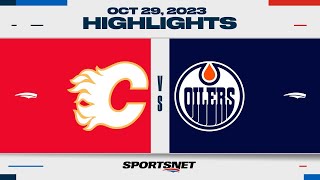 NHL Highlights  Flames vs Oilers  October 29 2023  Heritage Classic [upl. by Lytle]