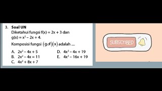 Diketahui fungsi fx  2x  3 dan gx  x² 2x  4 Komposisi fungsi gofx adalah [upl. by Illona639]