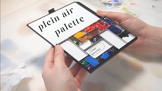 Setting up a plein air urban sketching palette for 2024 🎨 Art Toolkit Folio Watercolor Palette [upl. by Orvie]