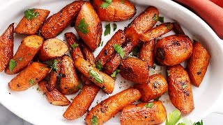 Garlic Butter Roasted Carrots [upl. by Epilef]